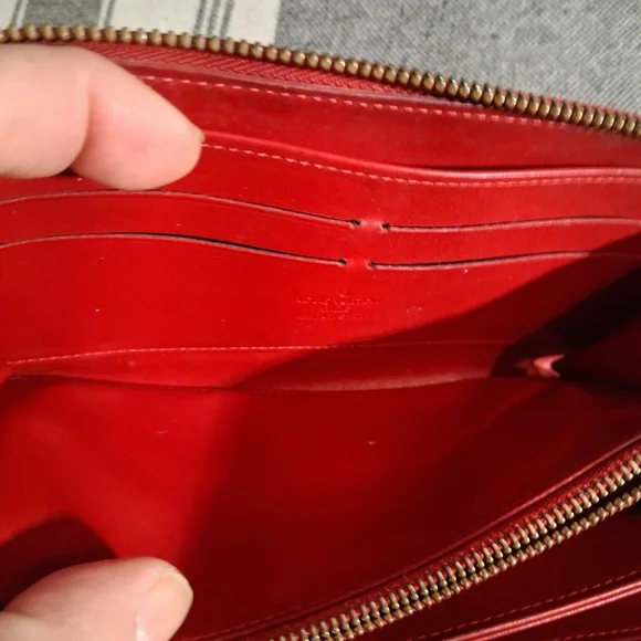 Louis Vuitton Red Embossed Wallet - Picture 11 of 16